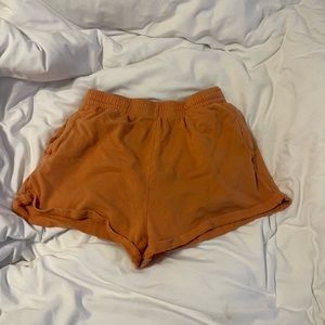 orange sweat shorts!